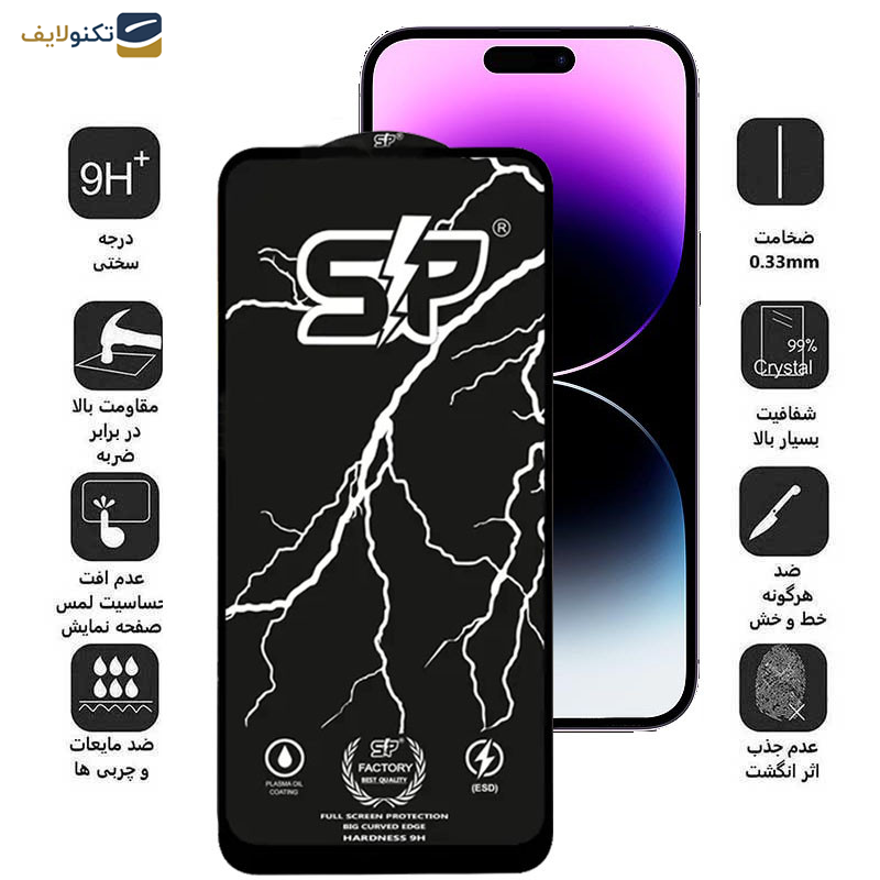 محافظ صفحه نمایش اپیکوی مدل SP Factory مناسب برای گوشی موبایل اپل iPhone 14 Pro Max 