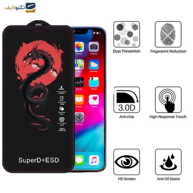 محافظ صفحه نمایش اپیکوی مدل Dragon ESD مناسب برای گوشی موبایل اپل iPhone Xs Max /11 Pro Max