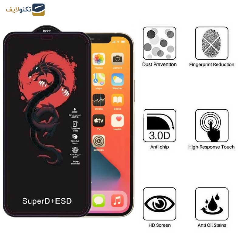 محافظ صفحه نمایش اپیکوی مدل Dragon ESD مناسب برای گوشی موبایل اپل iPhone 12 /12 Pro