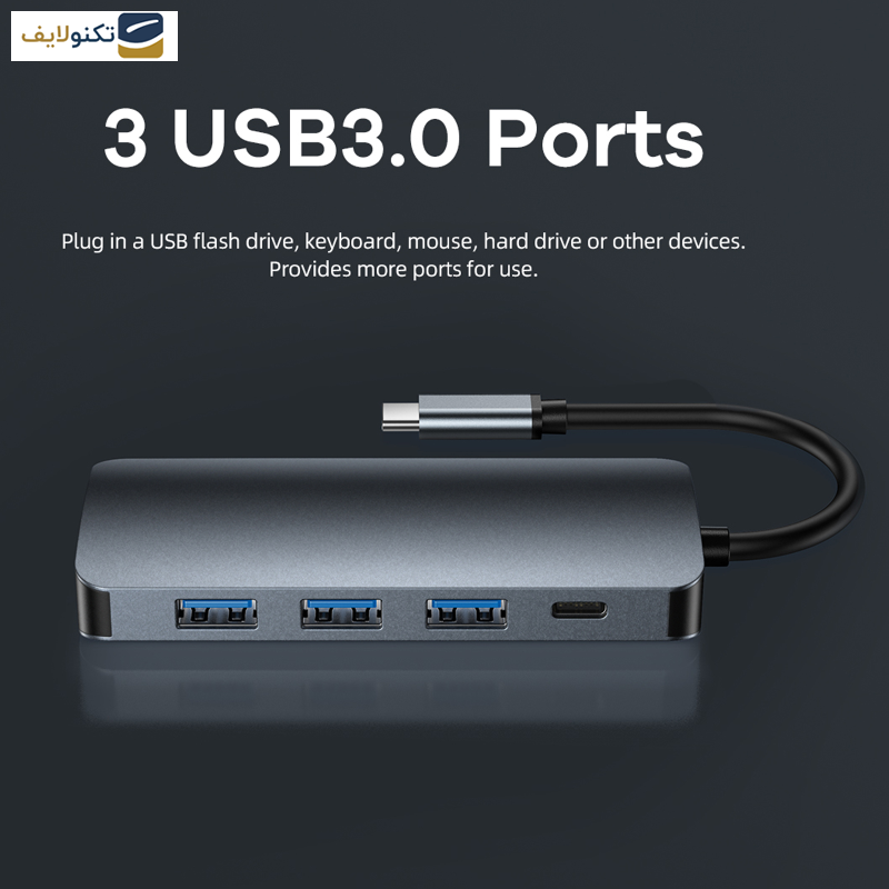 هاب 9 پورت USB-C ریمکس مدل RU-U91