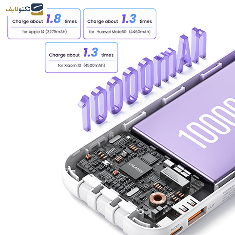 پاوربانک یوسمز مدل CD193 ظرفیت 10000 میلی آمپر