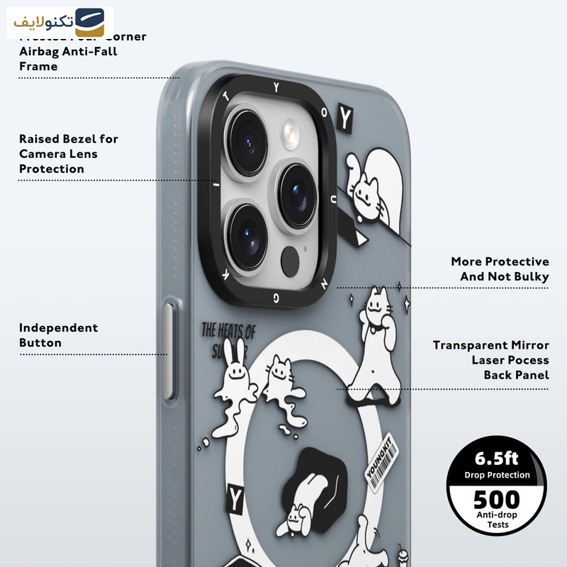 کاور یانگ کیت مدل Rabbit and Cat مناسب برای گوشی موبایل اپل iphone13