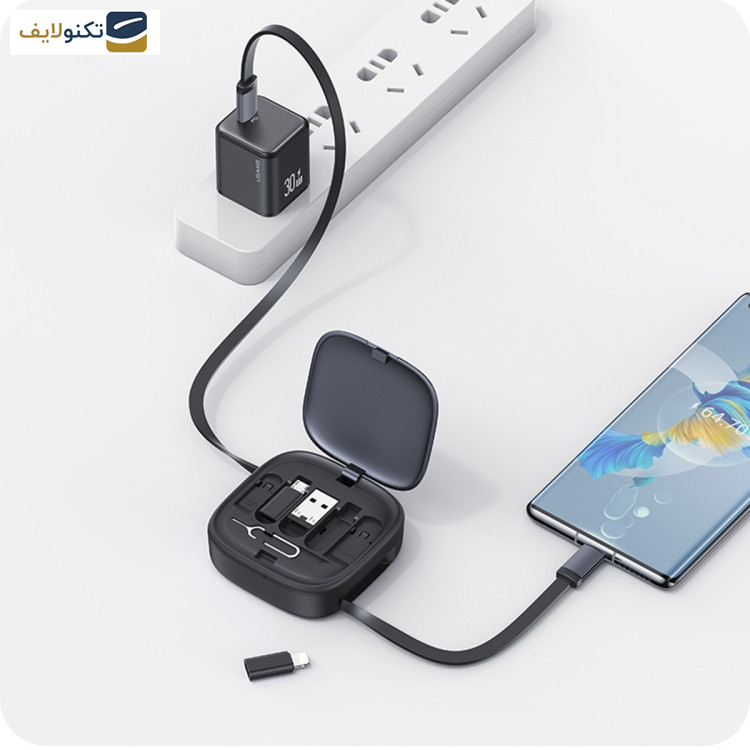 کابل تبدیل usb-c به microUSB/ لایتنینگ / usb-c یوسمز مدل sj650 طول 1 متر