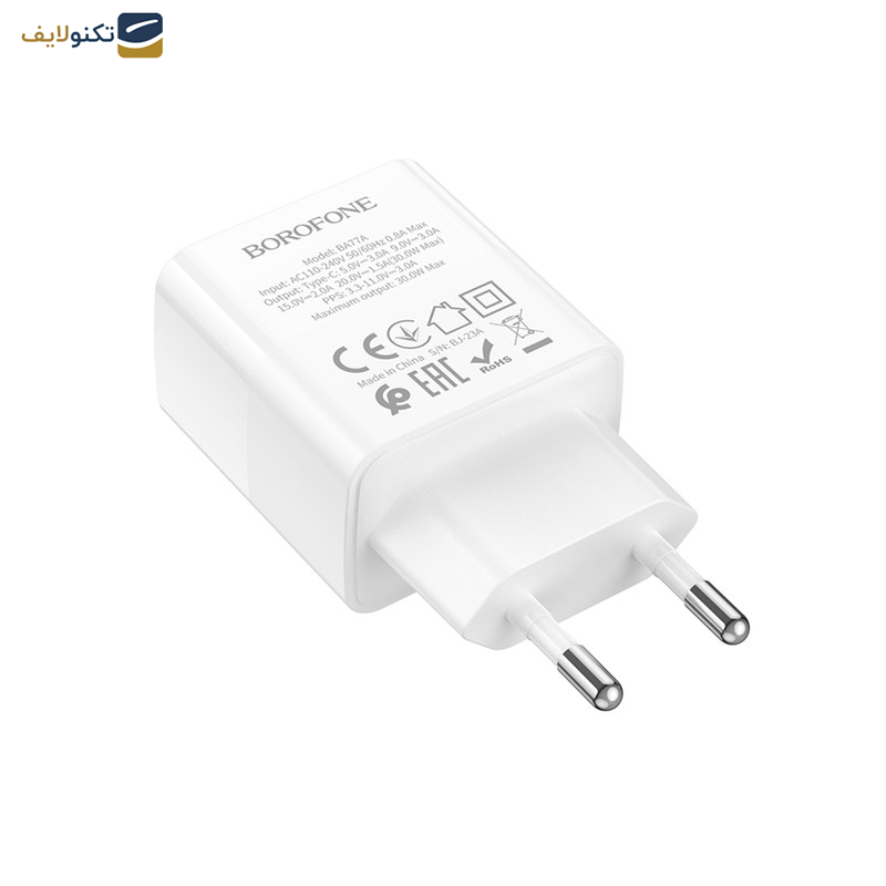 شارژر دیواری 30 وات بروفون مدل BA77A USB PD 