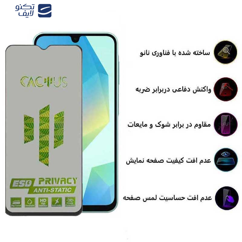 محافظ صفحه نمایش حریم شخصی اپیکوی مدل Cactus-ESD-Privacy مناسب برای گوشی موبایل سامسونگ Galaxy A16 5G/ A16 4G