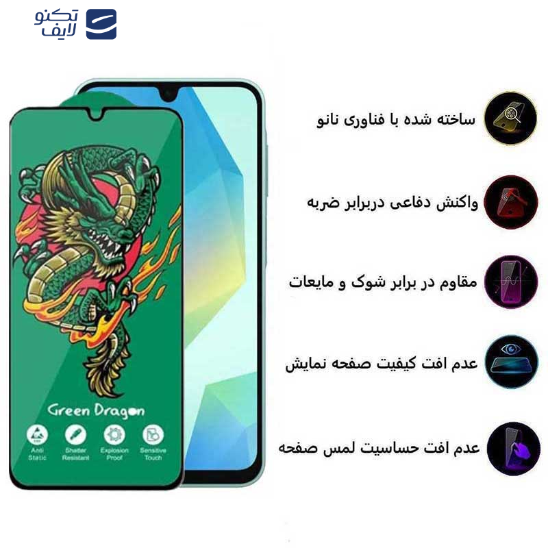 محافظ صفحه نمایش اپیکوی مدل Green Dragon ExplosionProof مناسب برای گوشی موبایل سامسونگ Galaxy A16 5G/ A16 4G