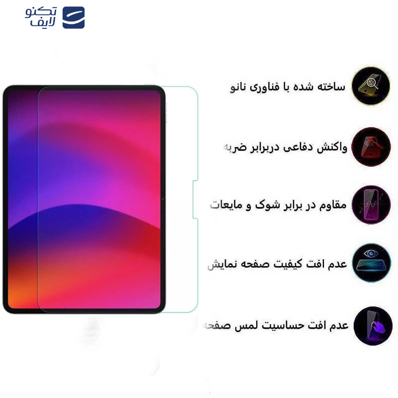 محافظ صفحه نمایش بوف مدل 5D Plus مناسب برای تبلت اپل iPad Pro 13 2024/ Air 13 2024