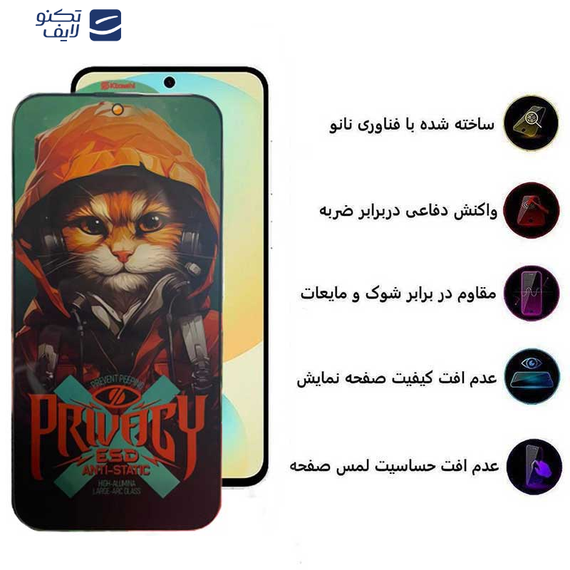 محافظ صفحه نمایش اپیکوی مدل Hoodie Cat مناسب برای گوشی موبایل سامسونگ Galaxy A55/A35/M35