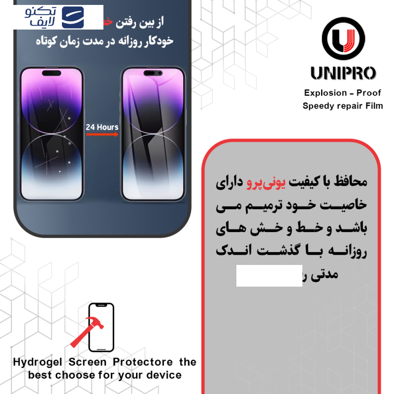 محافظ صفحه نمایش مات یونی پرو مدل Explosion Proof مناسب برای گوشی موبایل ریلمی 12 Pro Plus به همراه محافظ پشت گوشی