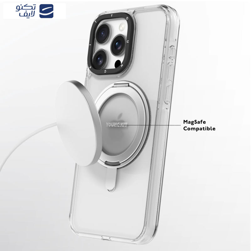 کاور یانگ کیت مدل Crystal 360° Rotation مناسب برای گوشی موبایل اپل iphone 16 