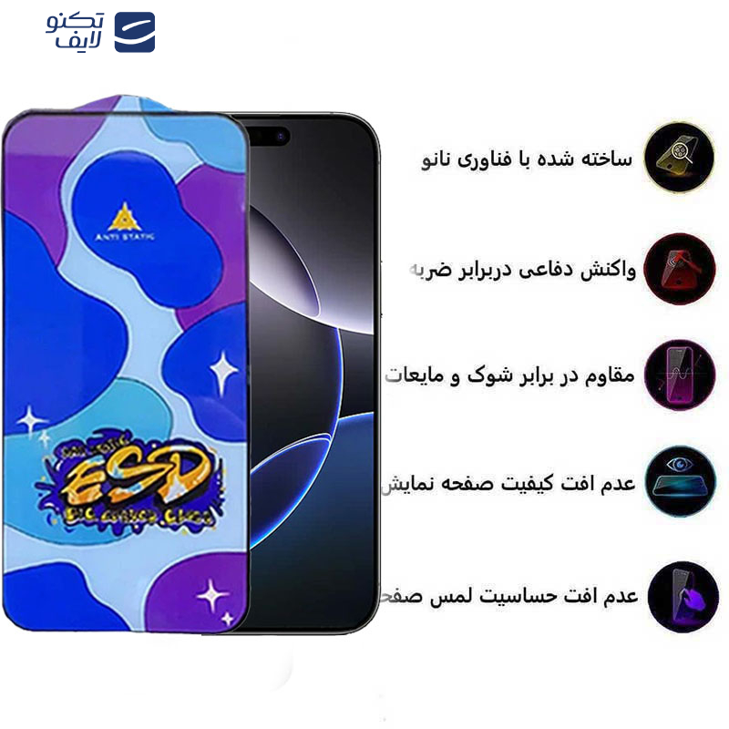 محافظ صفحه نمایش اپیکوی مدل Star ESD مناسب برای گوشی موبایل اپل iPhone 16 Pro Max