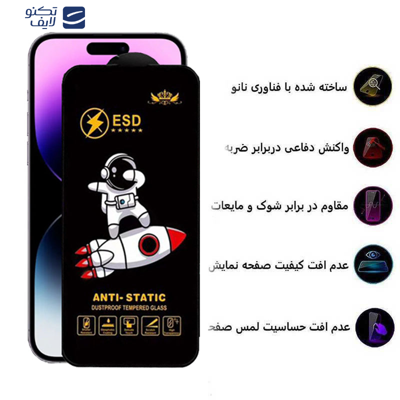 محافظ صفحه نمایش اپیکوی مدل Spaceship مناسب برای گوشی موبایل اپل iPhone 14 pro max / 16 Plus / 15 plus