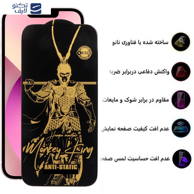 محافظ صفحه نمایش اپیکوی مدل Wukong ESD مناسب برای گوشی موبایل اپل iphone 14/13 Pro/13