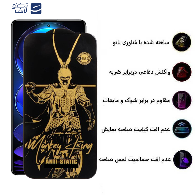 محافظ صفحه نمایش اپیکوی مدل Wukong ESD مناسب برای گوشی موبایل شیائومی Redmi Note 12 4G/12 5G/12 Pro /12 Pro Plus