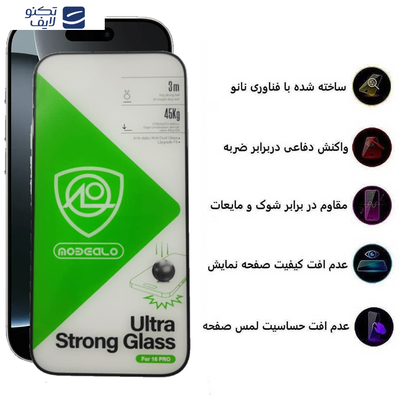 محافظ صفحه نمایش اپیکوی مدل Ultra Strong Glass مناسب برای گوشی موبایل اپل iPhone 16 Pro Max