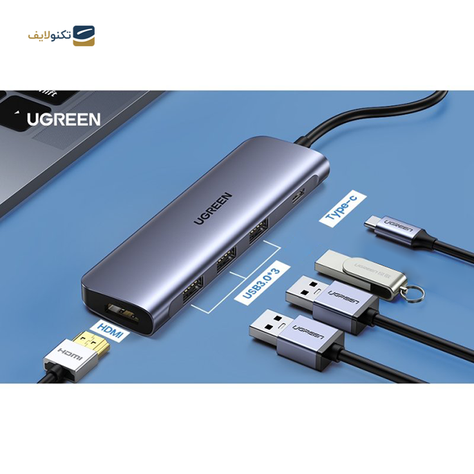 gallery-هاب USB-C یوگرین 5 پورت مدل CM136-gallery-3-TLP-10548_e5f96701-1335-4c1e-bffe-9626a00fad7b.png