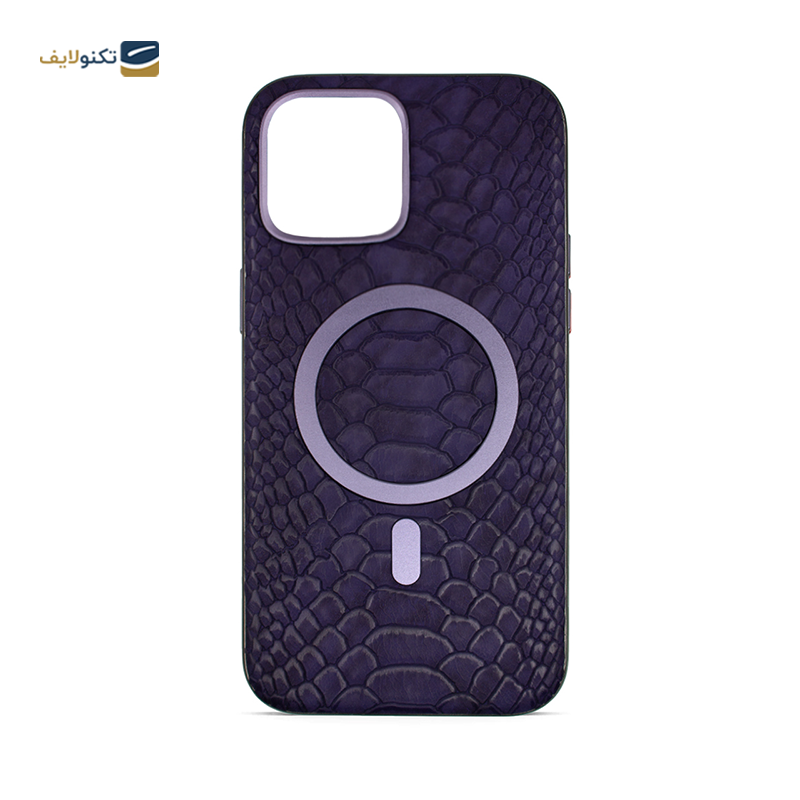 gallery-قاب گوشی اپل iPhone 13 مک کوی مدل Snake Skin چرمی مگ‌ سیف دار copy.png