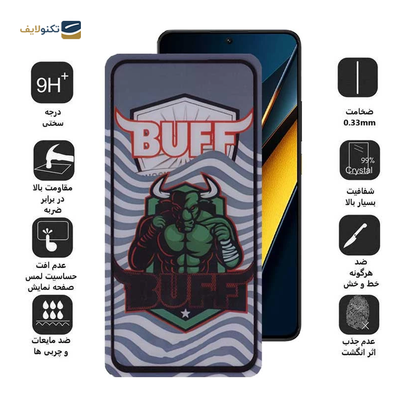 gallery-گلس گوشی پوکو X6 Pro 5G بوف مدل Super Power 5D  copy.png