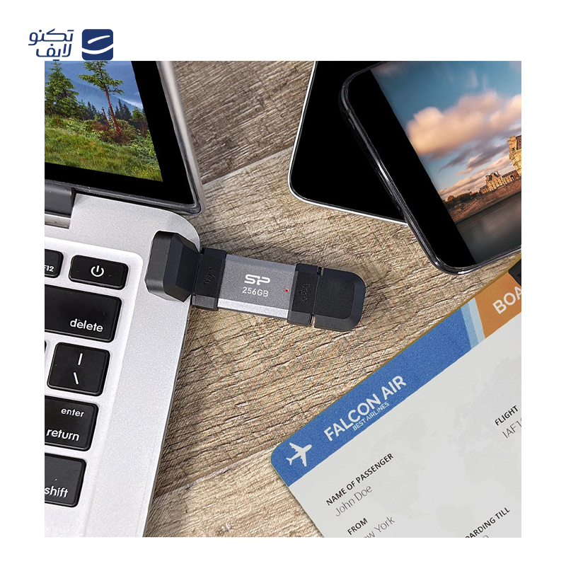 فلش مموری USB 3.2 سیلیکون پاور مدل C51 ظرفیت 256 گیگابایت