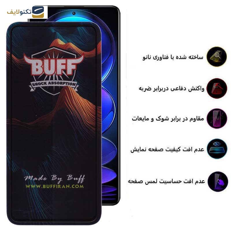 محافظ صفحه نمایش 5D بوف مدل Mountain-G مناسب برای گوشی موبایل شیائومی Redmi Note 12 Pro Plus/Note 12 Pro 4G/5G/Note 12 4G/5G/Note 12 China