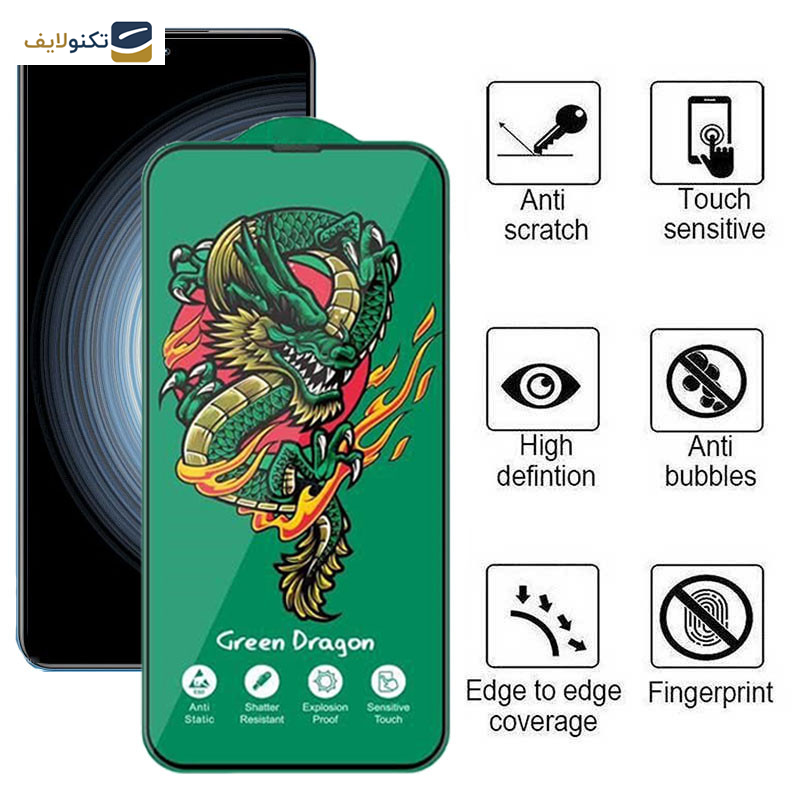 محافظ صفحه نمایش اپیکوی مدل Green Dragon ExplosionProof مناسب برای گوشی موبایل شیائومی Redmi K50 Ultra/ K50 Gaming/ K50 Pro/ K50 5G 