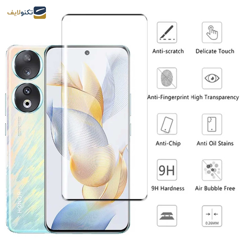 محافظ صفحه نمایش بوف مدل FullGlue-Max-G مناسب برای گوشی موبایل آنر Honor 90 / 90 Pro