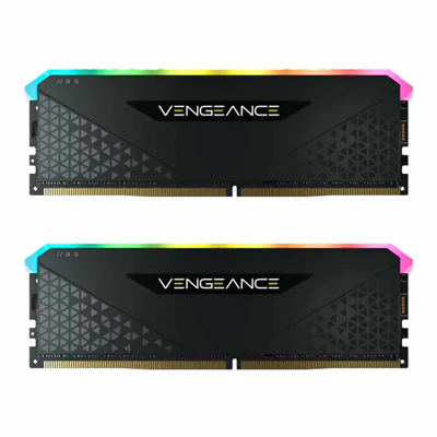 رم کامپیوتر DDR4 دو کاناله 3200 مگاهرتز CL18 کورسیر مدل VENGEANCE RGB RS ظرفیت 32 گیگابایت