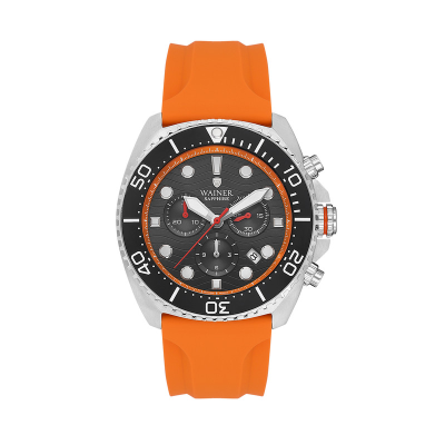 ساعت مچی مردانه واینر مدل WA.10310-A بند رابر نارنجی