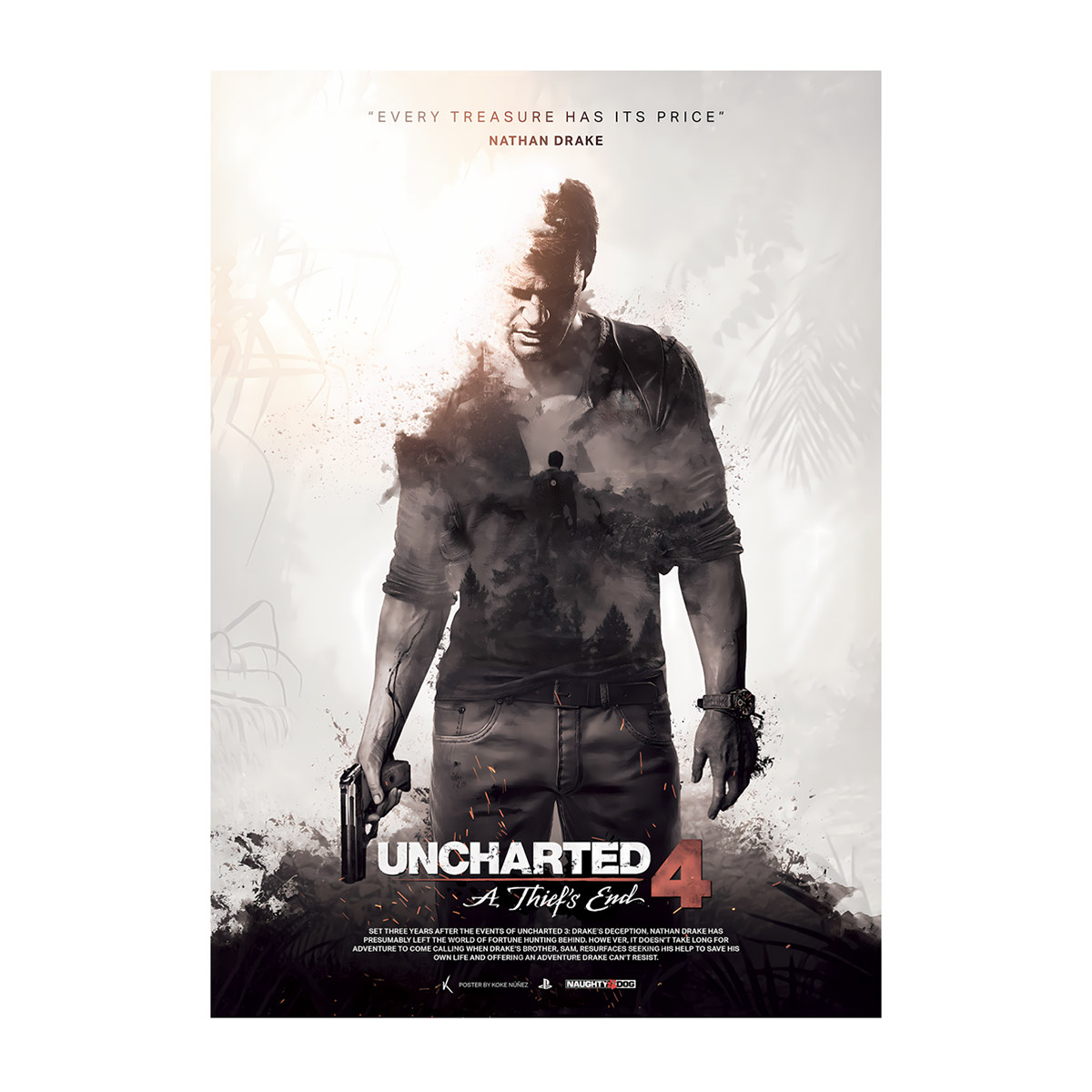 متال پوستر گیمینگ آنچارتد Uncharted کد N201