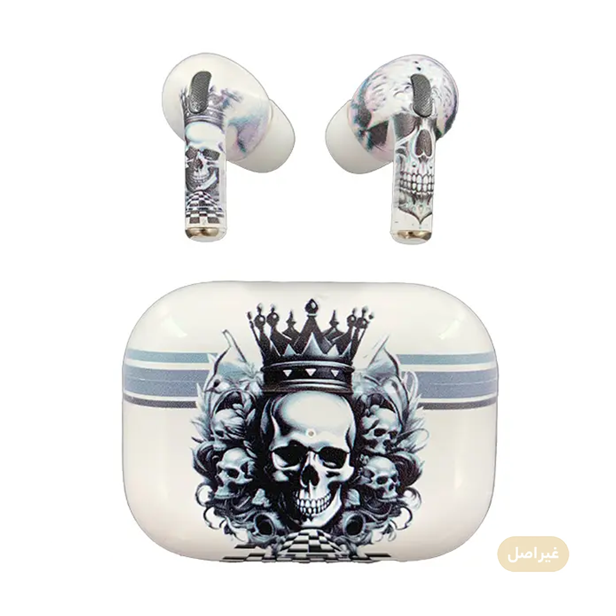 هندزفری بلوتوثی مدل (AirPod Pro 2 Art Series (Skull - طرح اپل-small-image