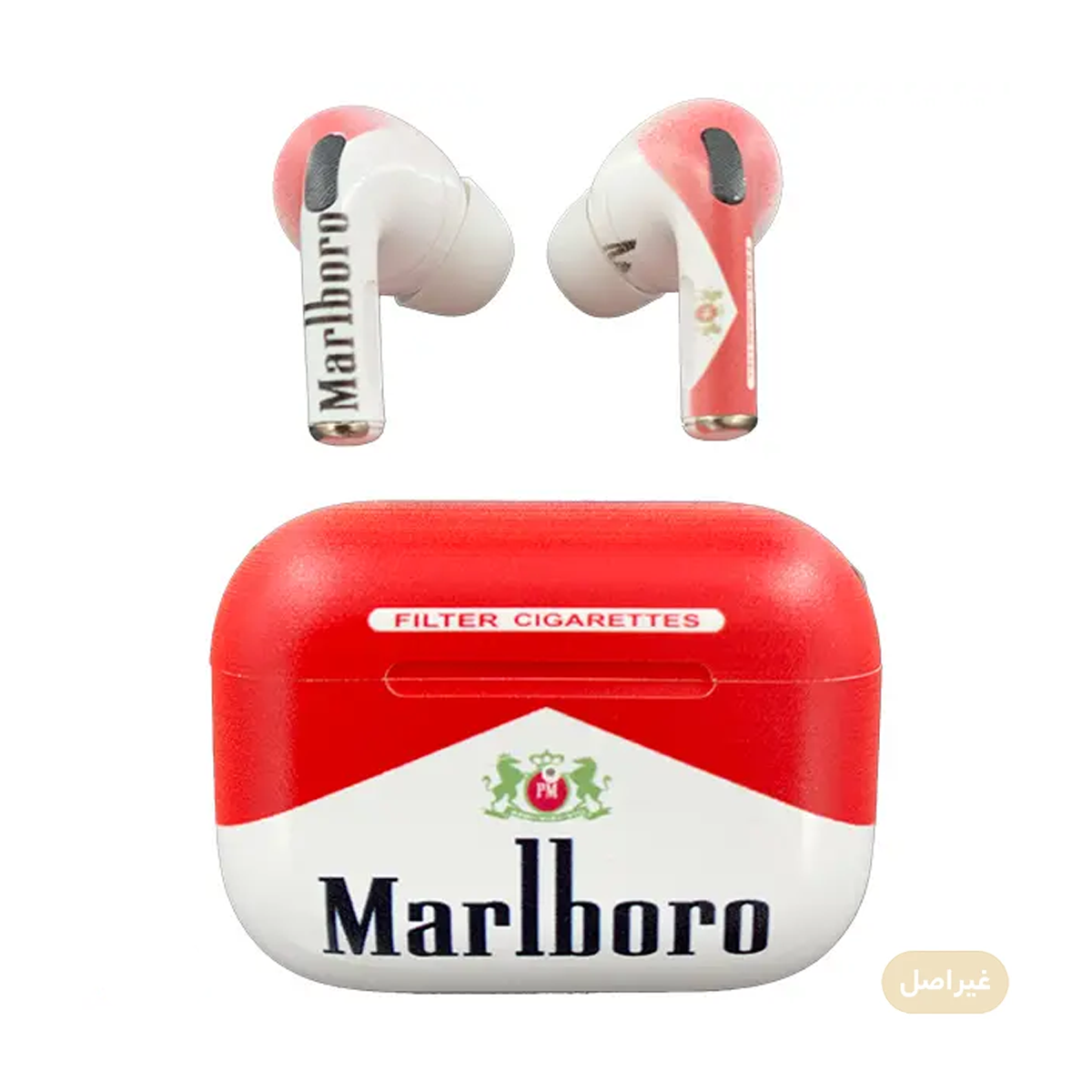 هندزفری بلوتوثی مدل (AirPod Pro 2 Art Series (Marlboro Red - طرح اپل