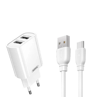 شارژ دیواری ریمکس مدل RP-U35 به همراه کابل تبدیل USB-C