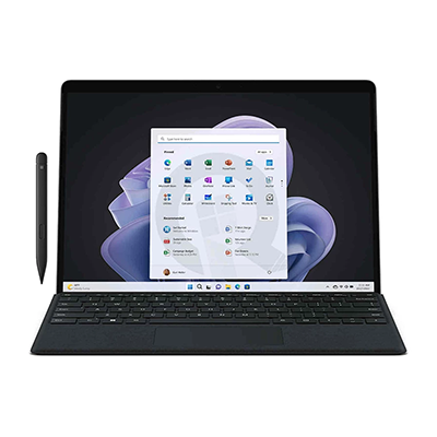 تبلت مایکروسافت مدل Surface Pro 9 i5 ظرفیت 256 گیگابایت رم 16 گیگا‌بایت با کیبورد Signature Black و قلم Slim Pen 2