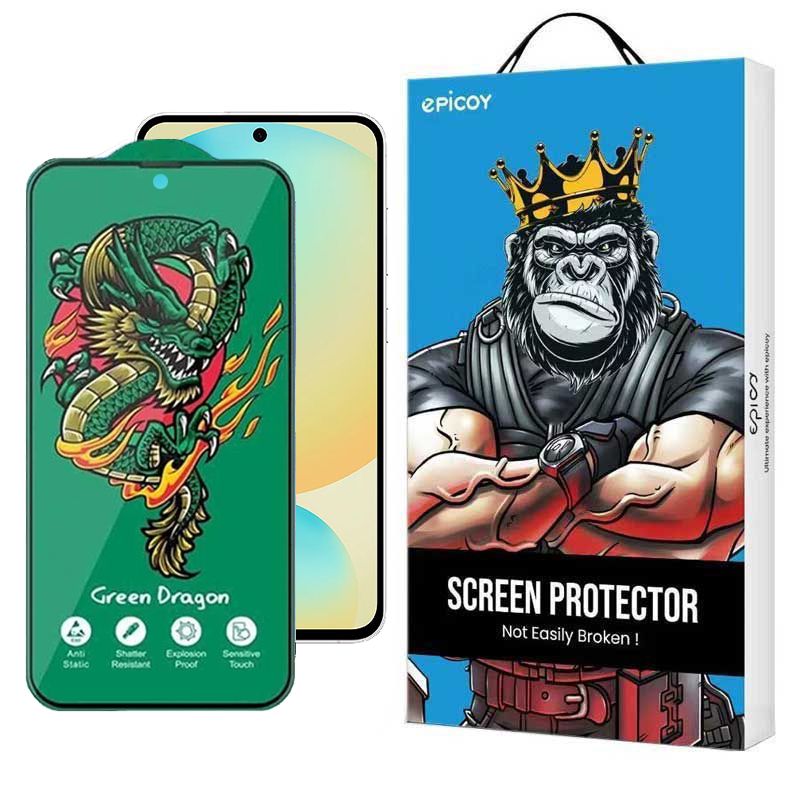 گلس گوشی سامسونگ Galaxy S24 FE- A55- A35 اپیکوی مدل Green Dragon ExplosionProof