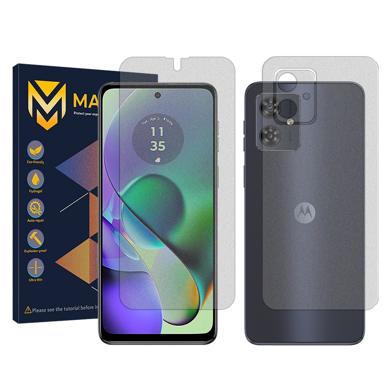 گلس گوشی موتورولا Moto G54 به همراه محافظ پشت گوشی مستر مدل Resistant