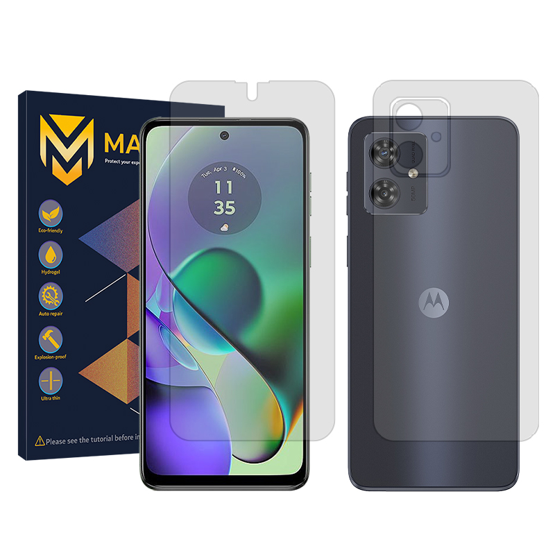 گلس گوشی موتورولا Moto G54 شفاف مستر مدل Resistant به همراه محافظ پشت گوشی