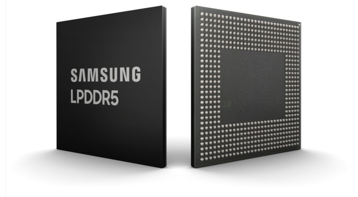 سامسونگ از تراشه های حافظه هشت گیگابایتی LPDDR5 استفاده می کند