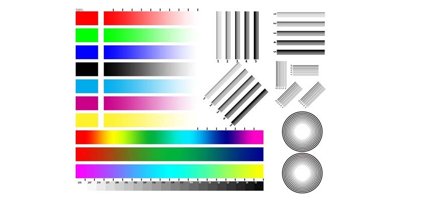 عکس تست پرینت رنگی و سیاه و سفید